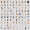 100 Cute Kitten Doodle Stickers for DIY Stationery, Water Cups, Computers, Luggage, and Waterproof Decorative Stickers