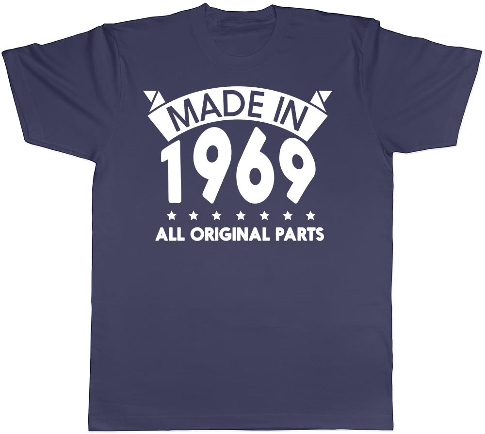 Made in 1969 All Original Parts Birthday Mens Short Sleeve T-Shirt L