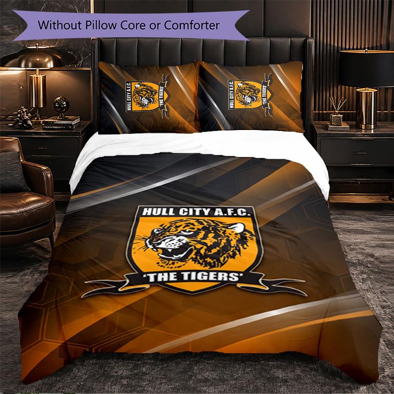 Hull FC Muster Mikrofaser 3-teiliges Bettwäscheset Dekor Bettbezug-Set Für Schlafzimmer Heimgebrauch