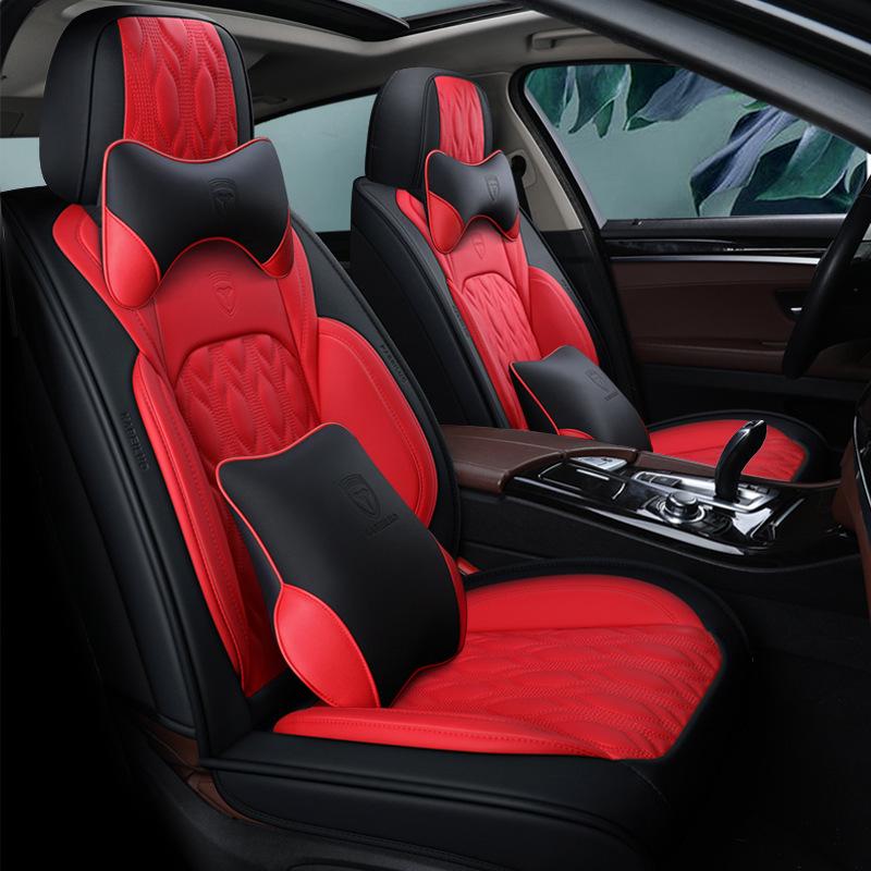 New Seamless Full Leather Universal Car Seat Cushion for All Seasons