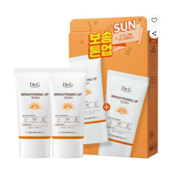 Dr. G Brightening Up Sun+ Sunscreen SPF50+ PA+++ Tone-Up & UV Protection Set 35ml x 2ea