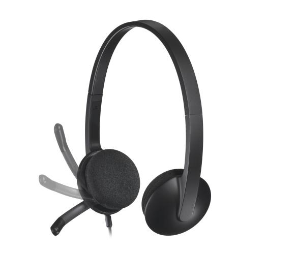 Logitech H340 USB Wired Headset USB-A, Black