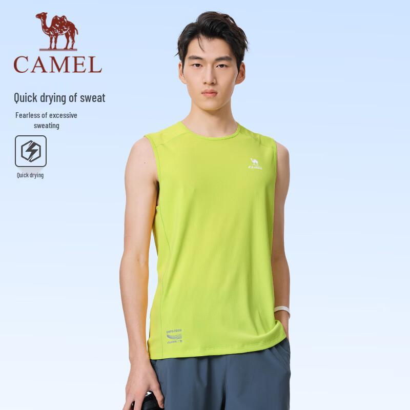 CAMEL Men s Quick-Dry Sleeveless Training Vest L