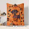 1pc Halloween Treats Lightweight Flannel Blanket, Comfortable and Warm Blanket, for Office and Camping Sofa Bed, Livingroom168