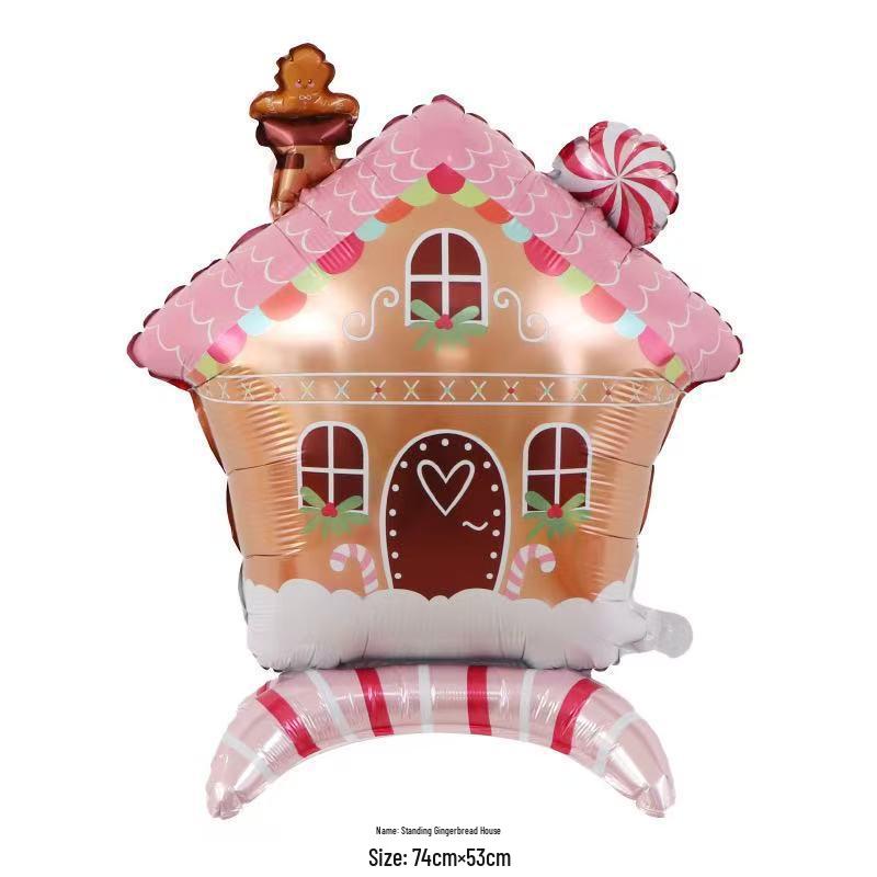 Large Christmas Tree and Santa Claus Aluminum Foil Balloons for Window Display 