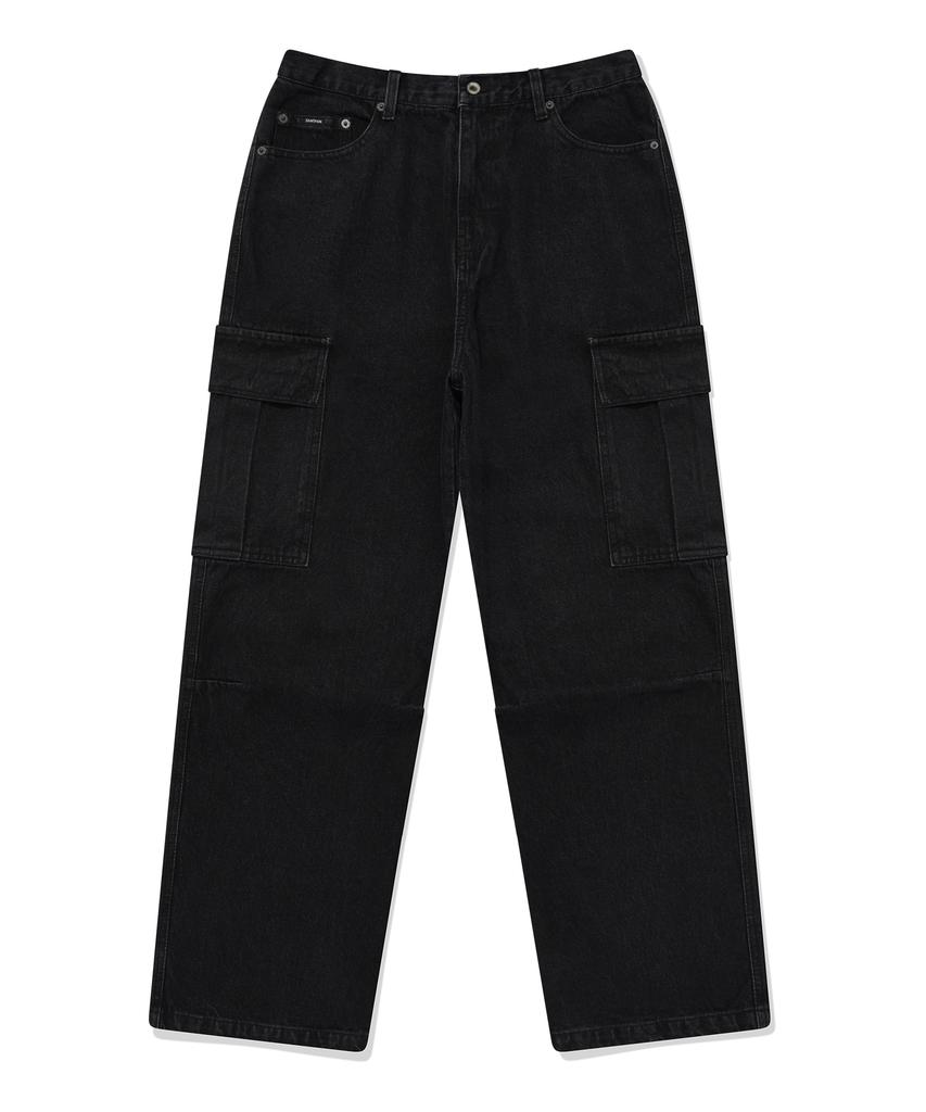Saint Pain Sp Wide Fit Cargo Denim Pants - Black