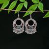 Vintage Ethnic Miao Silver Alloy Teardrop Tassel Earrings