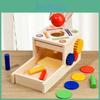 Wooden Educational Toy With Color Matching Coin Box For Early Learning