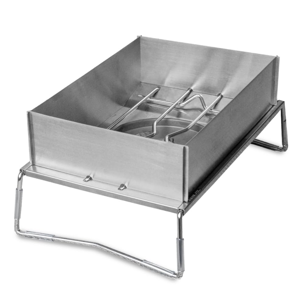 

Snow Peak Flat Burner Windscreen, Portable and Compact Windbreaker for Outdoor Camping, Stainless Steel (Windscreen)