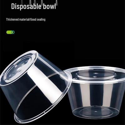 Contenants alimentaires ronds en plastique jetables avec couvercles