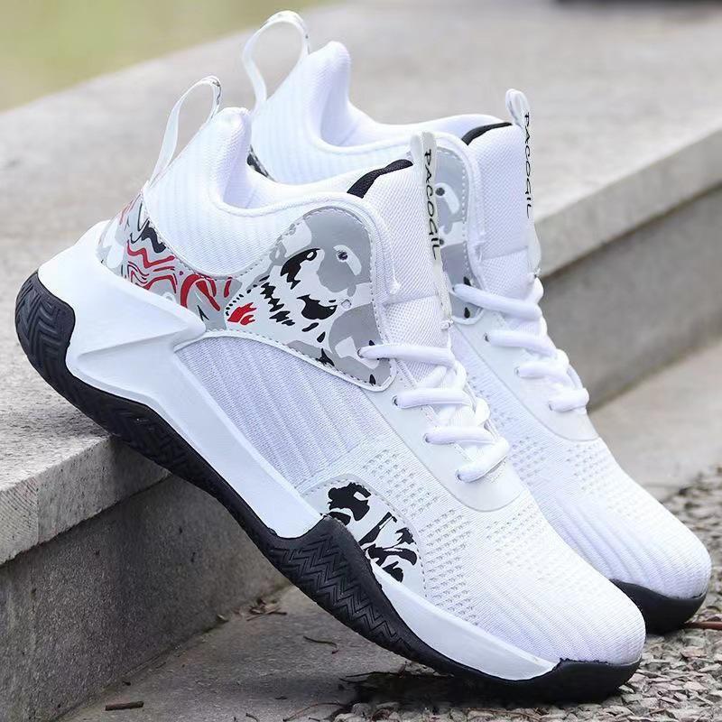 High-top Men's Shoes Summer New Fashion Breathable Shoes Student Sports Shoes Mesh Running Shoes Basketball Shoes