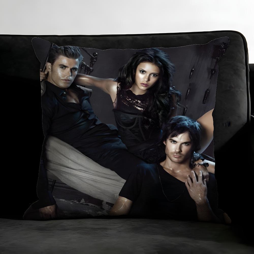 The V-Vampire D-Diaries Tv Series Cushion Cover Pillowcase Ultra Soft Skin Friendly Fabric Cloud Like Comfort & Concealed Zipper