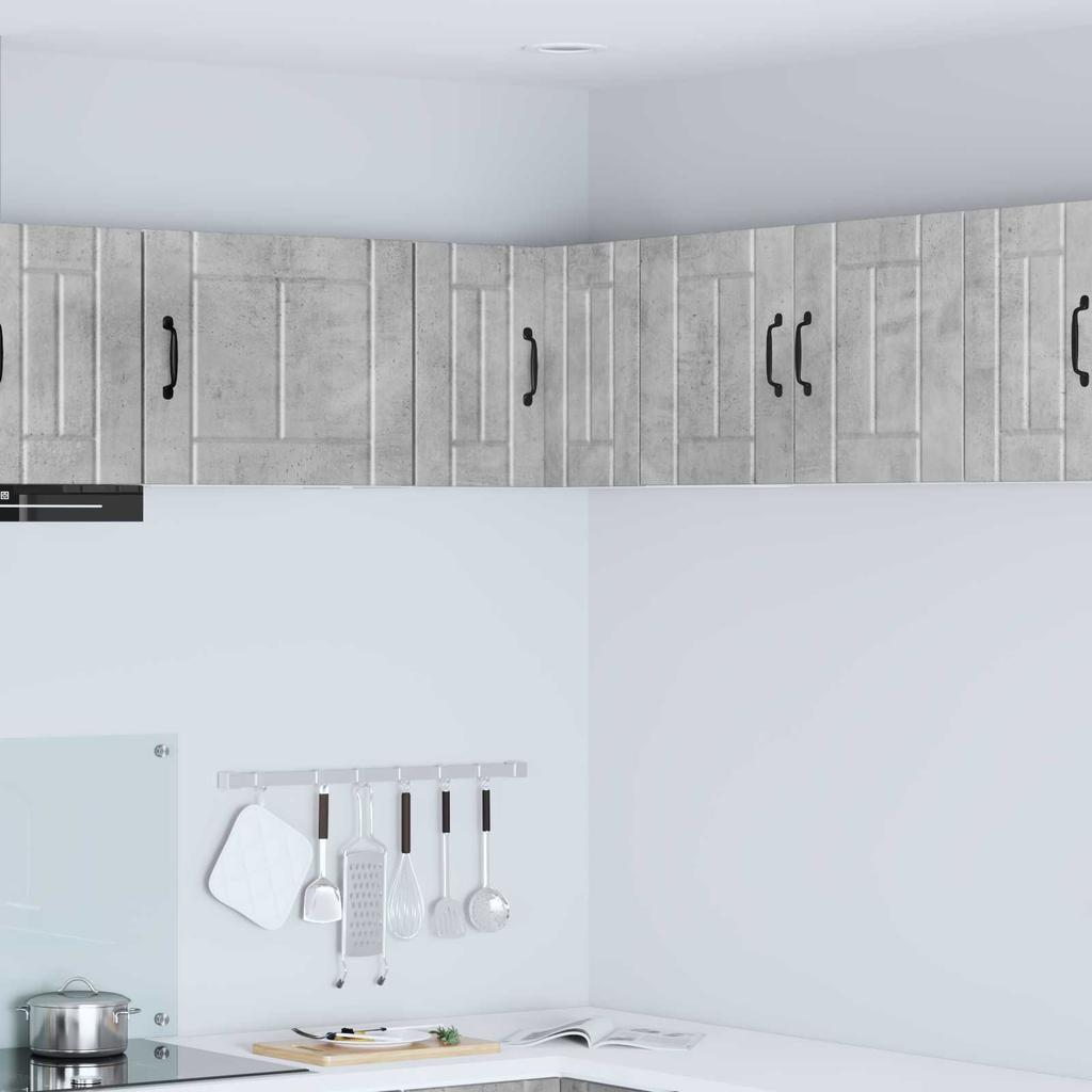 Lucca Wall Corner Cabinet Concrete Grey 57 x 57 x 40 cm Engineered Wood