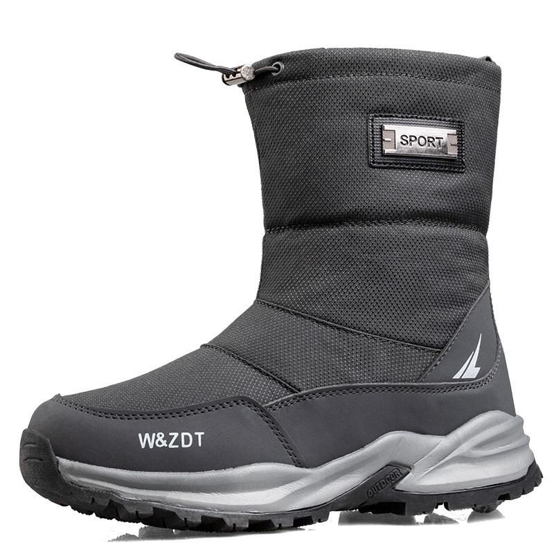 Thickened Snow Boots Antiskid Waterproof Casual Winter Cotton Shoes Plush Warm Men Short Boots Outdoor Work