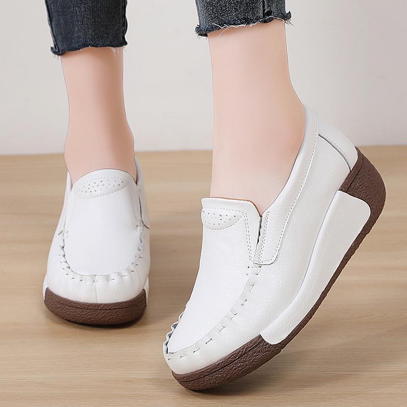 35-41 Women's Oversized Comfortable Thick Soled High Rise Sponge Shoes Mother's Shoes Lazy Shoes Loafers Shoes