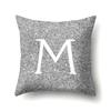 Polyester Pillowcase Automobile Decoration Home 26 English Letters Gray Dot Printed Sofa Bed Pillowcase