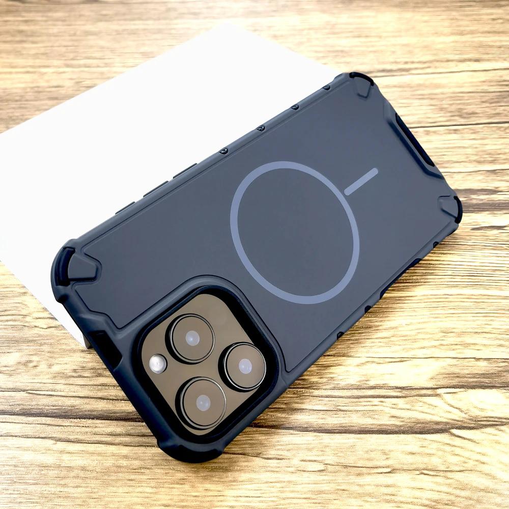 

Luxury Shockproof Armor Matte Case For iPhone 16 15 14 13 12 Pro Max 14 15 16 Plus 11 For Magsafe Mag Safe Wireless Charge Cover For iPhone 11