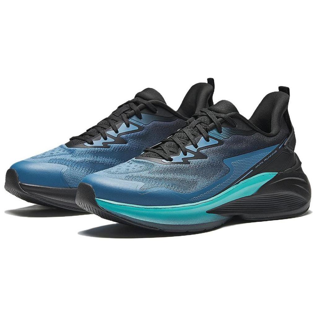 Anta Cloud Trail Comfortable Fashion Shock Absorbing Lightweight Low Top Short Distance Running Shoes Men Sneaker Black Blue 112515504R-4