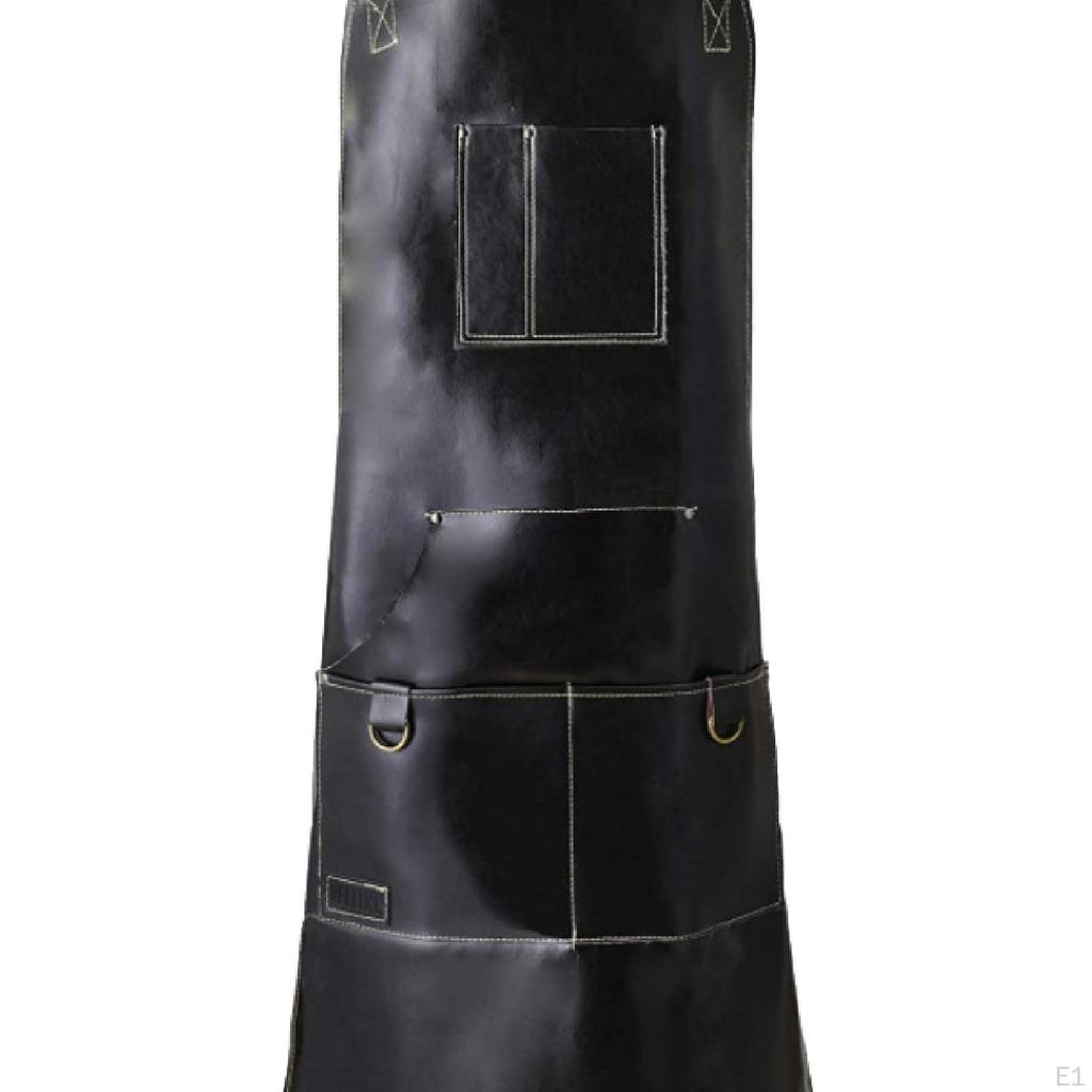 Work Apron Waterproof Oil Resistant for Women Men Tool with Pockets Technician Woodworking