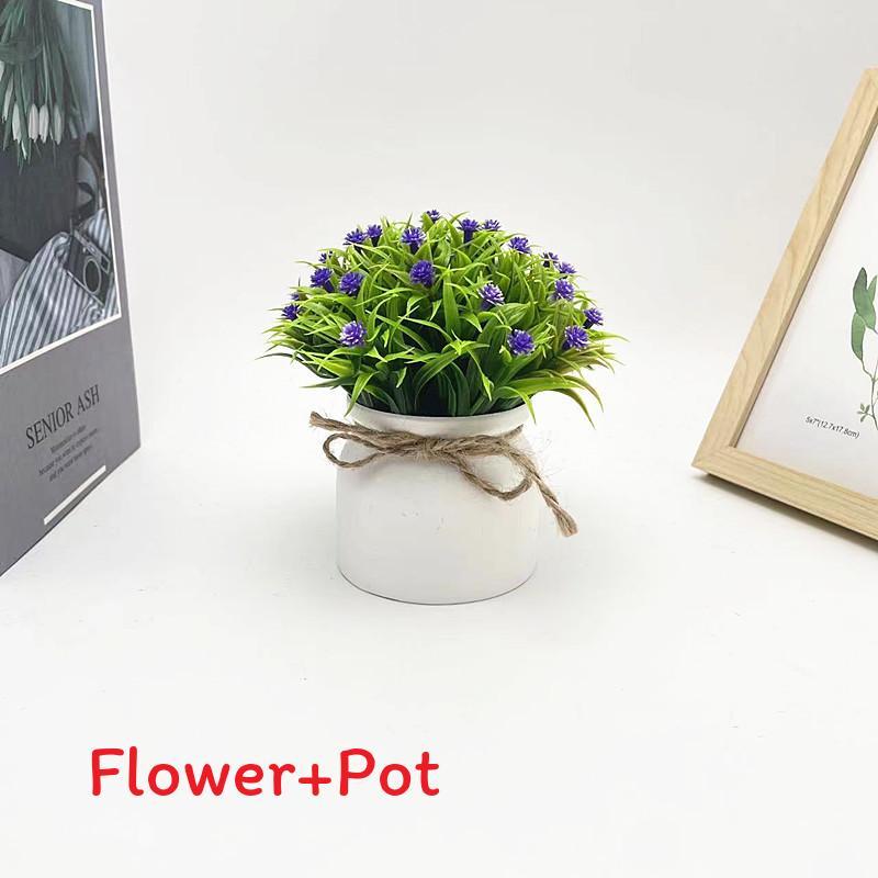 Gypsophila Plastic Paniculata L Potted Plant Bonsai With Roped Bow Wedding Decor