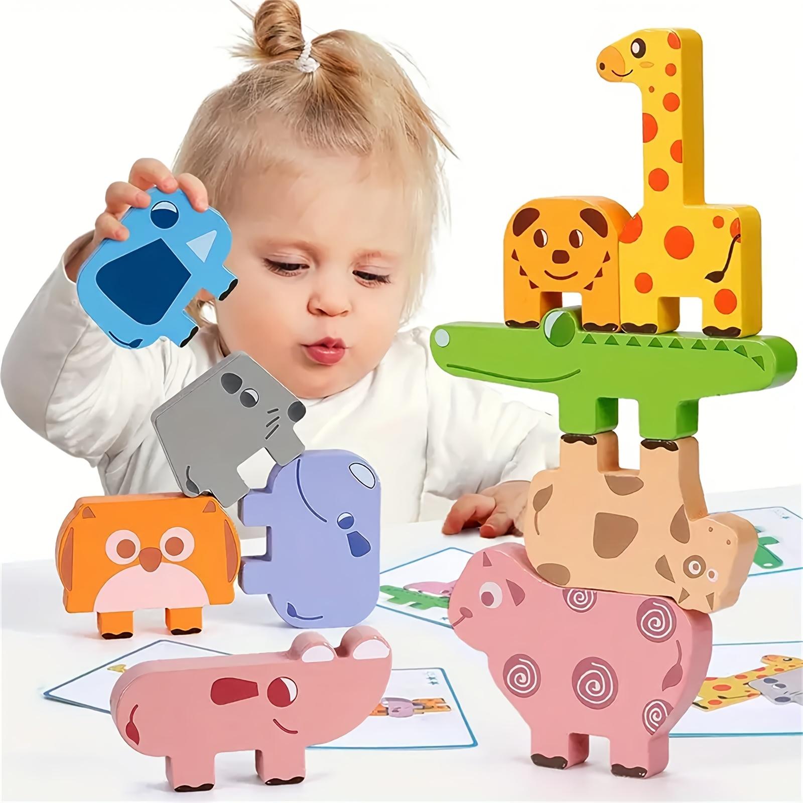 

Wooden Forest Animals Balance Stacked High, Educational Toys, Balance Building Block Toys, Train Children s Hand Eye Coordination One Size