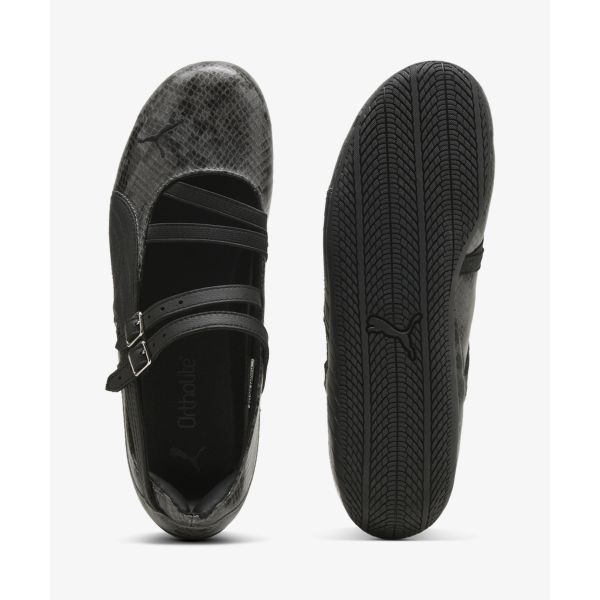 Puma Speedcat Ballet Schlangendruck Damen Sneaker Schwarz Cool-Dunkelgrau Schwarz------Details 405326-02