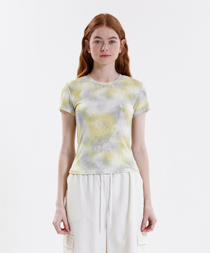 PINK PINEAPPLE Tie Dye Tight T.Shirt_Yellow