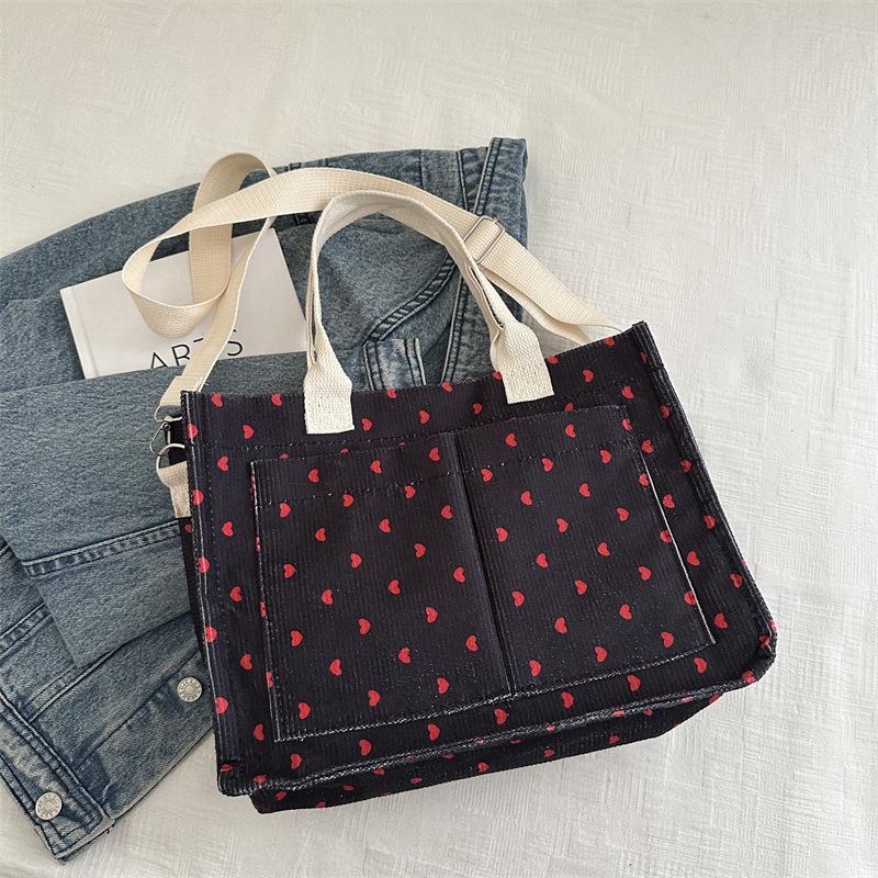 

Beautiful, simple, casual, personalized and fashionable shoulder tote shopping bag tote bag, summer new student square bag