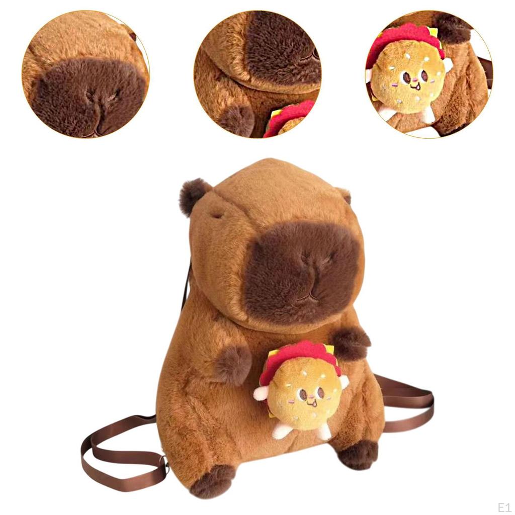 Capybara Backpack for Kids Girls Plush Toy Travel Vacation Birthday Gift