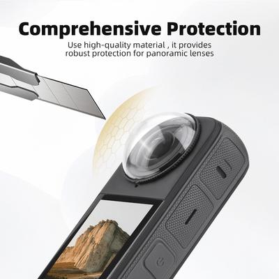 Flymile Lens Guards for Insta360 X4 Camera Accessories Len Protective Mirror Anti-Scratch Lens Cap Portable Rotating Cover