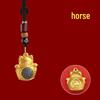 Brass Zodiac Fortune Cat Spinner Keychain Ornament