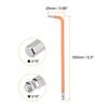 Uxcell Hex Key S2 Repair Tool for Screw Furniture Bicycle Orange 4-Pack 3/16" Wrench, Ball-Type, Steel, L-Shaped, Short, Removal, Tightening,