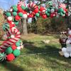 124 red, green, and white balloon arch sets suitable for birthday, Christmas, and New Year decorations