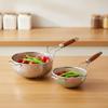 Stainless Steel Fine Mesh Colander With Heat Resistant Wooden Handle For Rinsing Vegetables Straining Pasta Kitchen Use