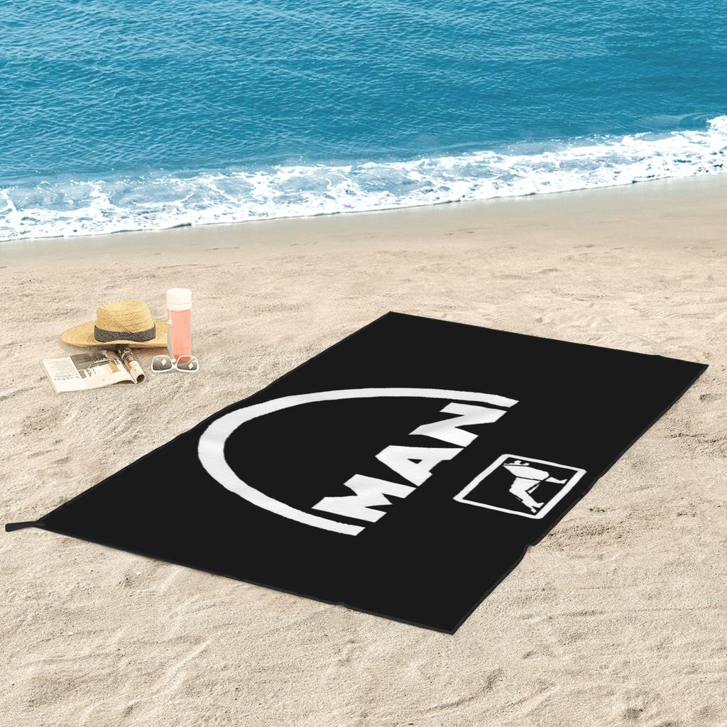 Toalla de Playa con Logo de Camión y Autobús de Doble Uso, Microfibra Suave, Secado Rápido, Absorbente, Toallas Rápidas para Yoga