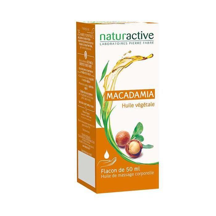 Huile Végétale - NATURACTIVE - Macadamia - 50ml - Anti-oxydante - Non gras