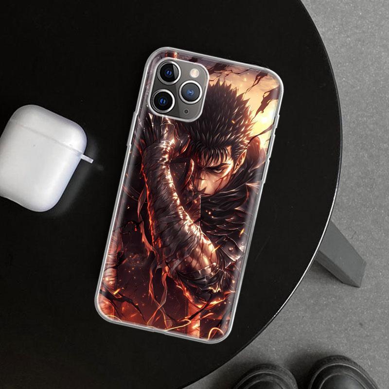 Guts B-Berserks Anime Phone Case Cover for iPhone 11 12 13 Mini 14 15 Plus 16 Pro Max 17 Air 7 8 + SE Art Customized Fundas 11 1