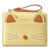 Women Cat PU Short Zipper Small Wallet Cartoon Multi-slot Fashionable Wallet