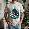 2026 Summer Unisexs Japanese Dragon Lighthouse Graphic Oversize Tee 100 Cotton UkiyoE Short Sleeve