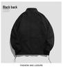 Giacca Unisex in Pelle Scamosciata e Pile con Collo Rialzato Stile Giapponese - Uomo Primavera/Autunno 2025 Sportiva e Studente Vestibilità Larga