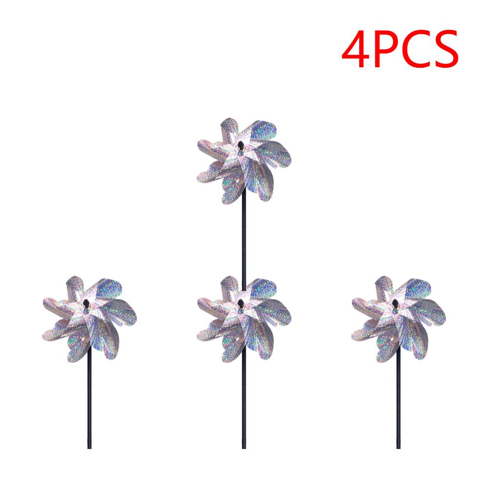 1-5pcs Bird Repeller Pinwheels Reflective Sparkly Scarecrow Pinwheel Windmill Spinner for Garden Lawn Yard Decor Keep Birds Away