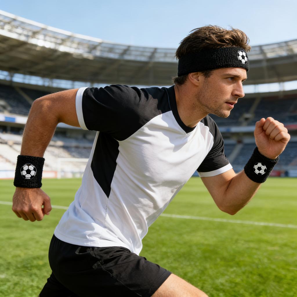 3pcs Headband And Wristband Set, Suitable for Basketball, Football, Running, And Other Sports, High Elasticity, Breathable, Comfortable