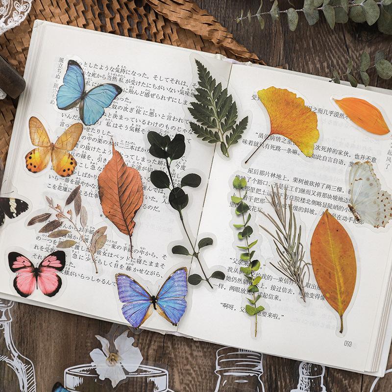 25-Sheet Vintage Plant & Flower Glass Bottle Stickers, Retro Floral Patterns & Self-Adhesive, for DIY Crafts