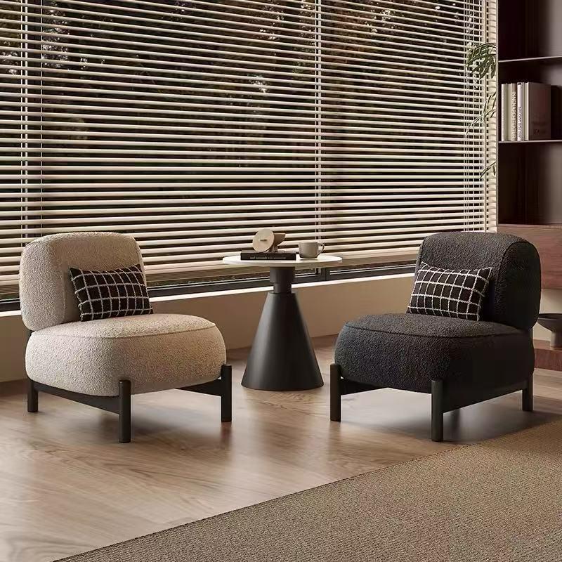 Luxury Minimalist Designer Single Sofa Chair for Living Room or Balcony