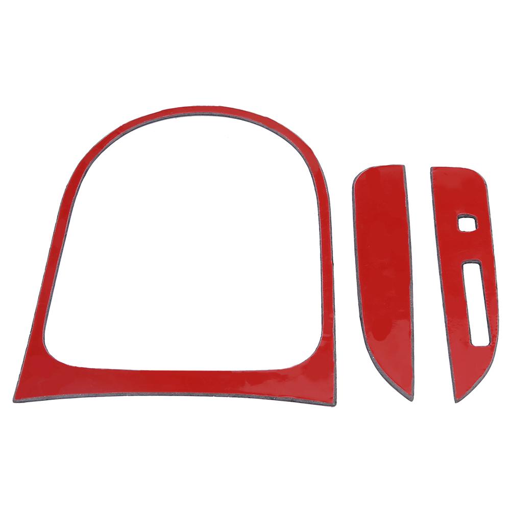 3Pcs Carbon  , Gr Panel Cover Trim Sticker   Steering Wheel Car Interior for     2015 2017