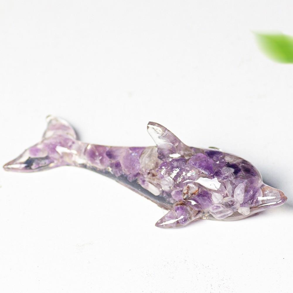 Dolphin Resin Figurine Home Decor Water Crystal Resin Gift For Animal Lovers