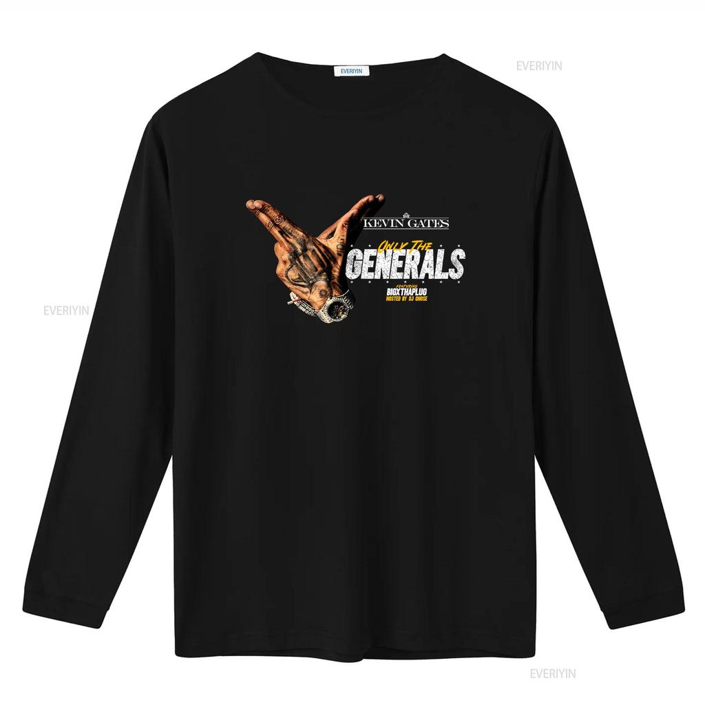 Kevin Gates Merch T Shirt Only The Generals Tour 2023 Rapper Fan  vintage Washed graphic streetwear fashion designer clothes