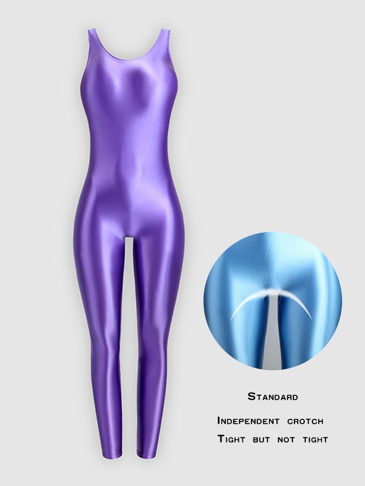 Body da Fitness Scintillante da Donna con Canotta e Leggings 9/10