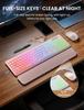Rechargeable RGB Backlit Wireless Keyboard & Mouse Combo with Ergonomic Tilt Keys