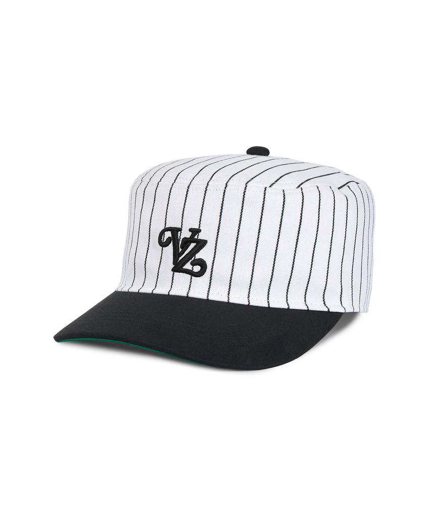 Bajal Leaf Vz Monogram Stripe Pillbox Cap Black